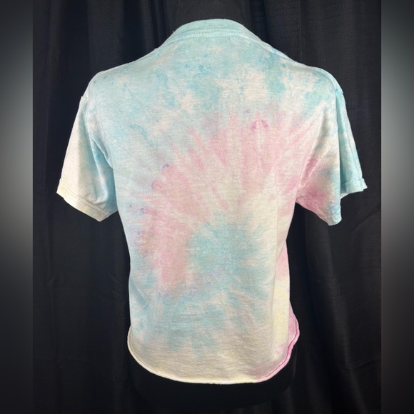 Disney Mickey Mouse Tie Dye Cropped T-shirt Size XS e11 - Picture 4 of 6